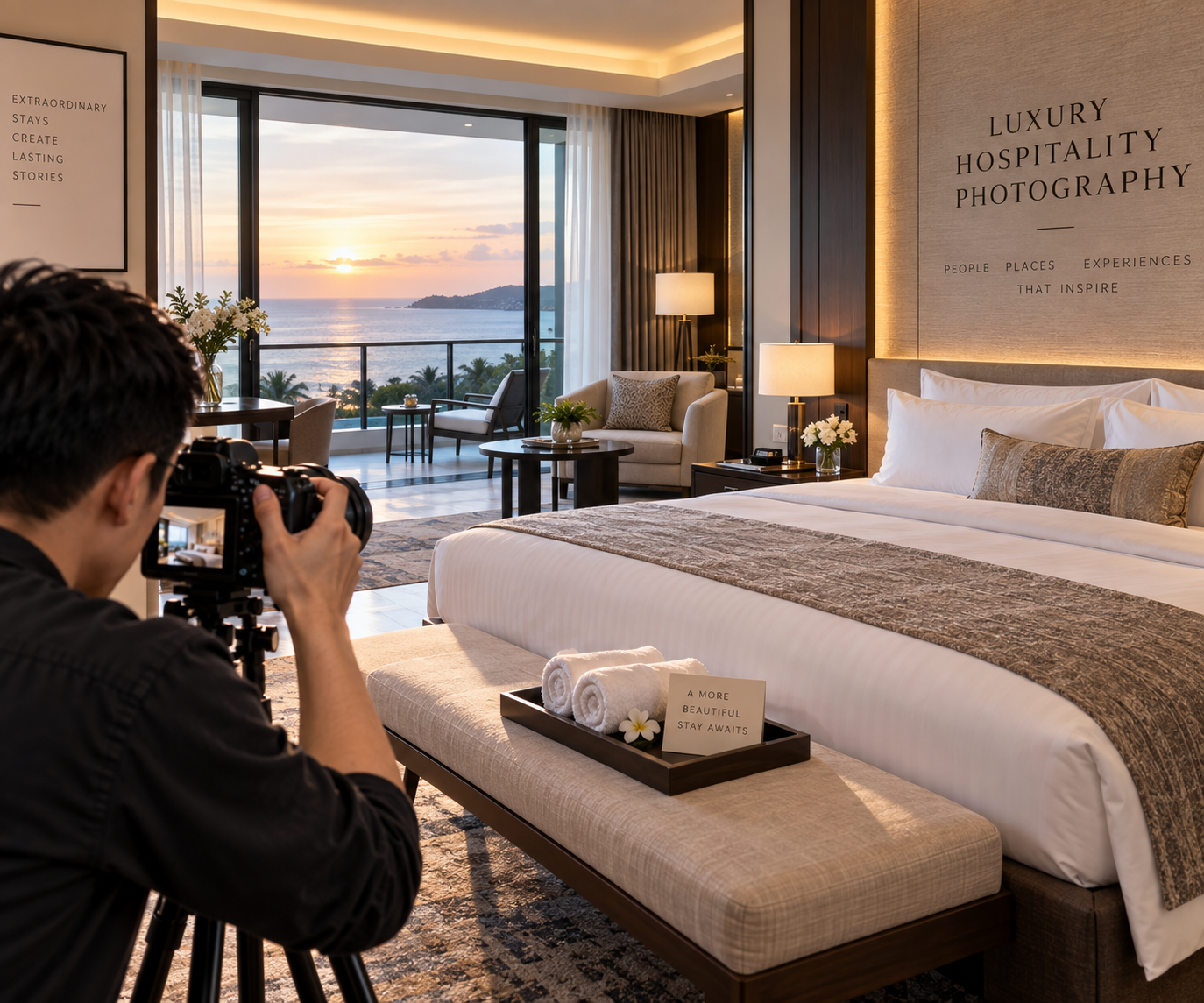 Professional hotel photographer creating premium hospitality photography for a luxury hotel
