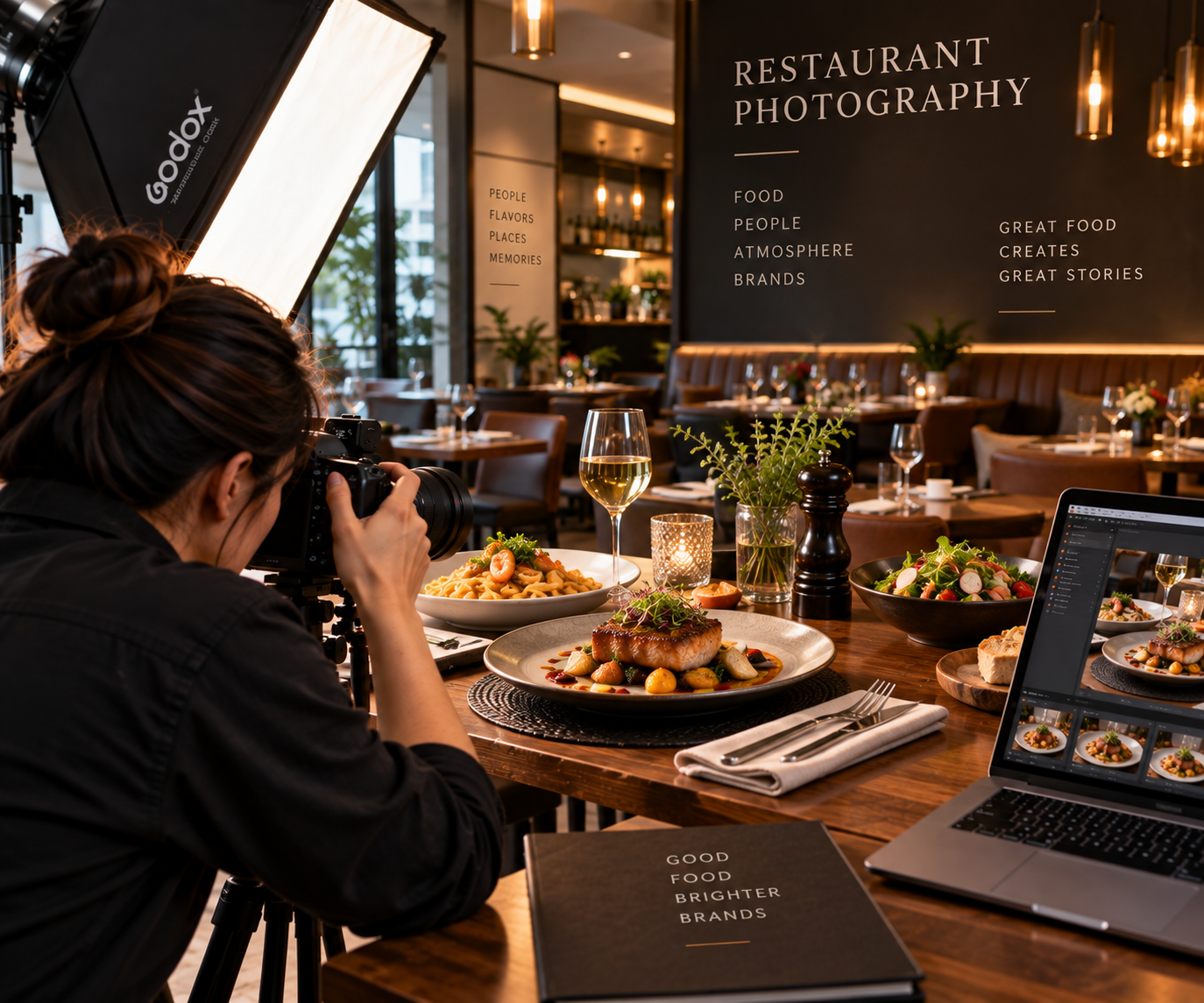 Professional restaurant photographer creating commercial restaurant and hospitality photography for a restaurant brand