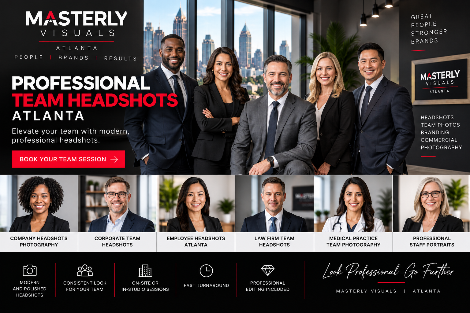 professional team headshots Atlanta