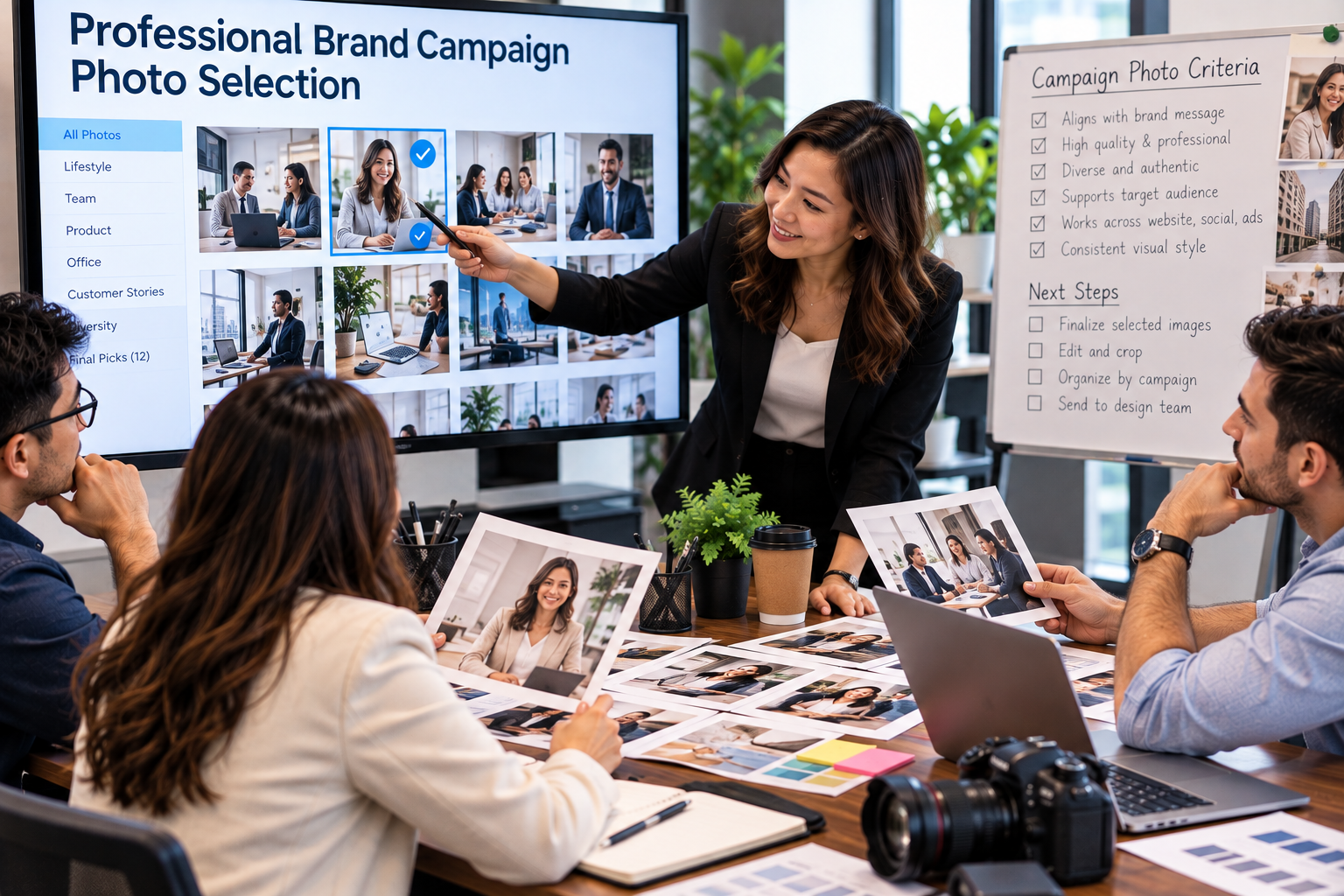 professional brand campaign photo selection