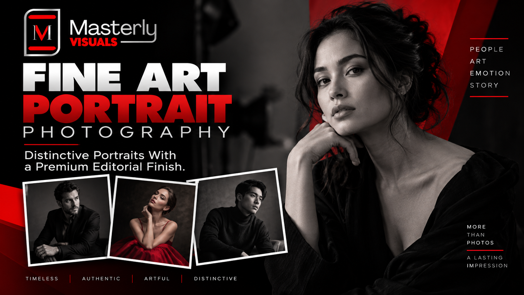 Premium fine art portrait photography with a refined editorial style.