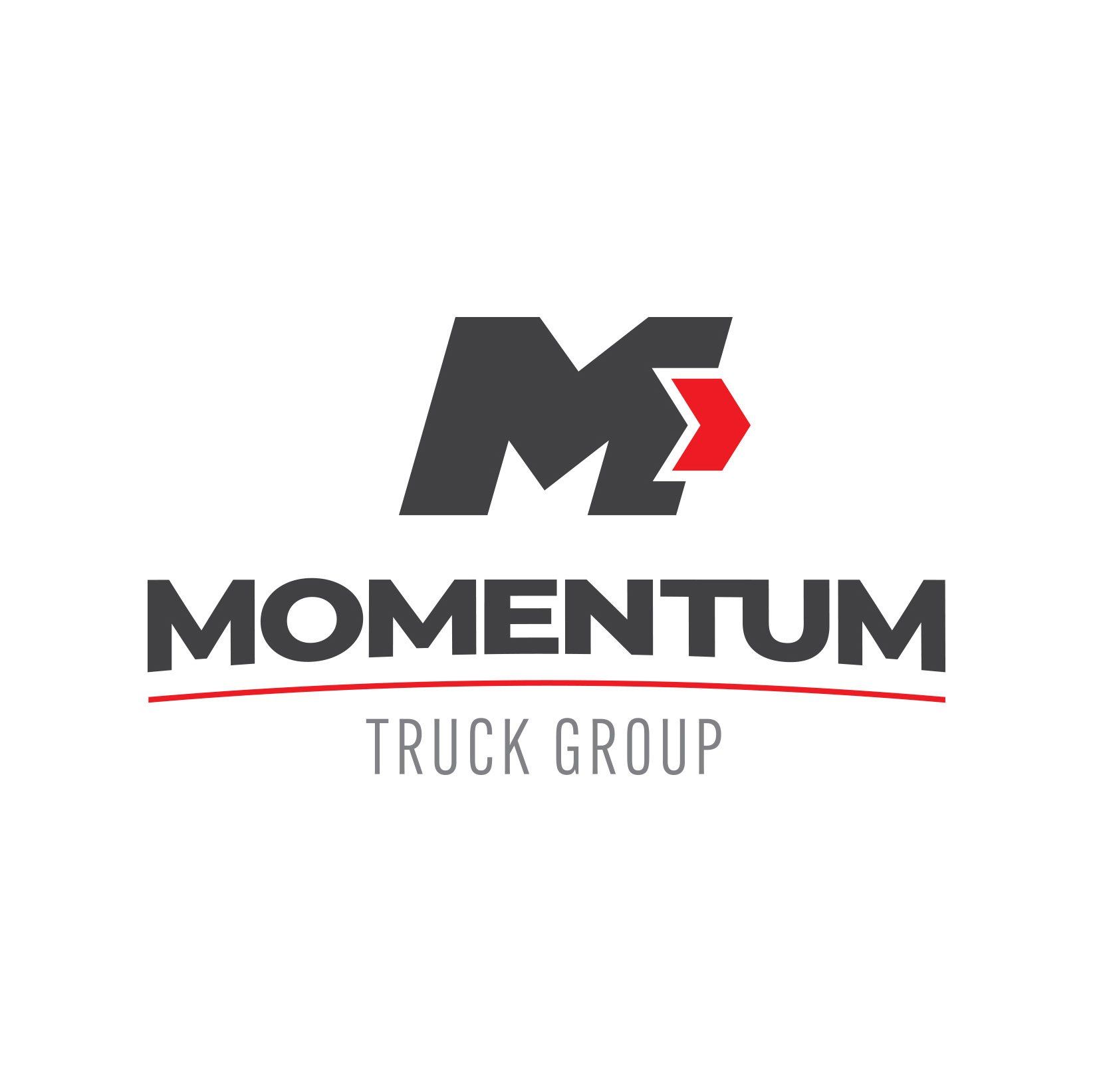 It is a logo for a truck company called momentum truck group.