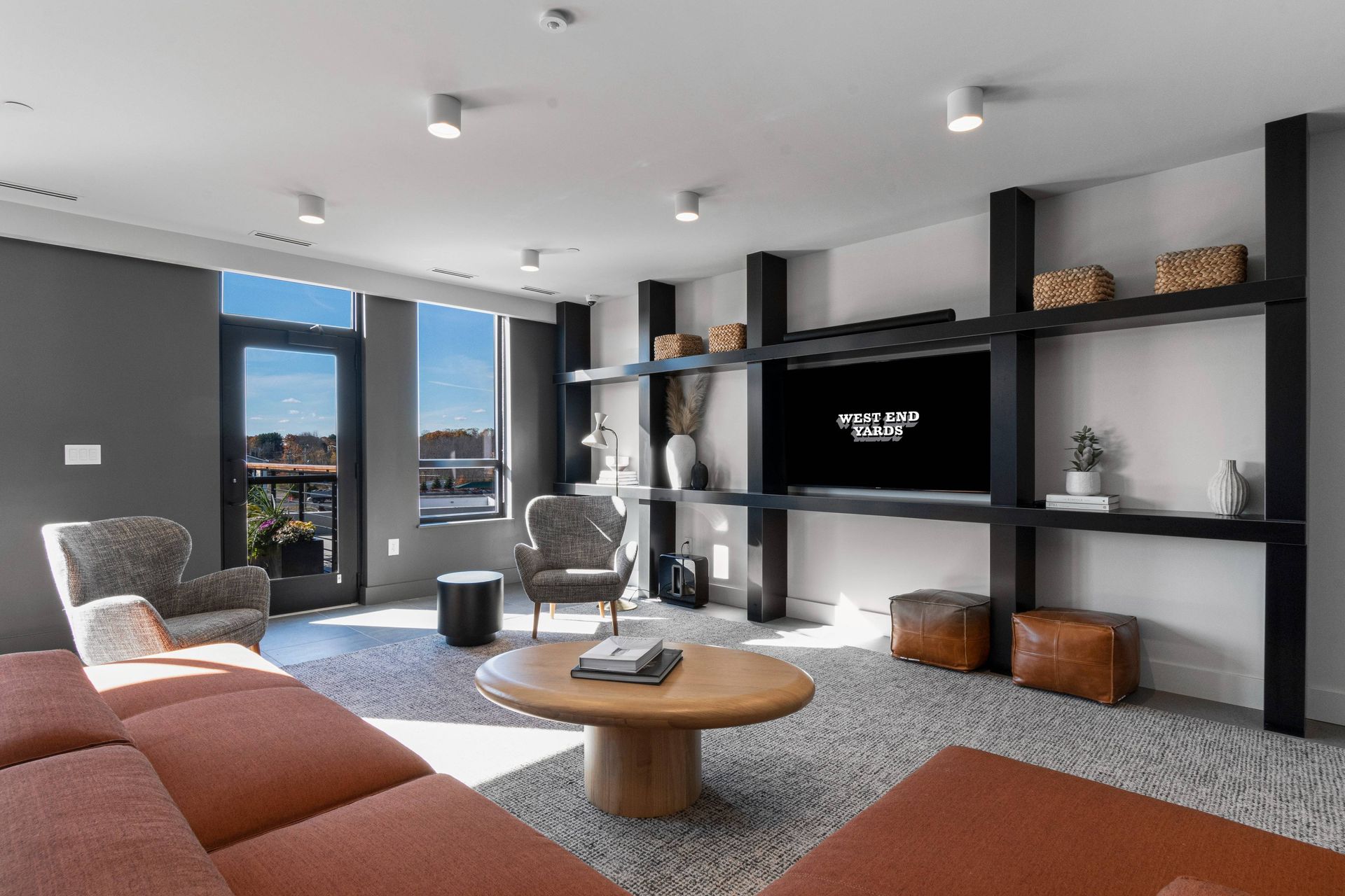 Apartment with modern design and floor-to-ceiling window at West End Yards.
