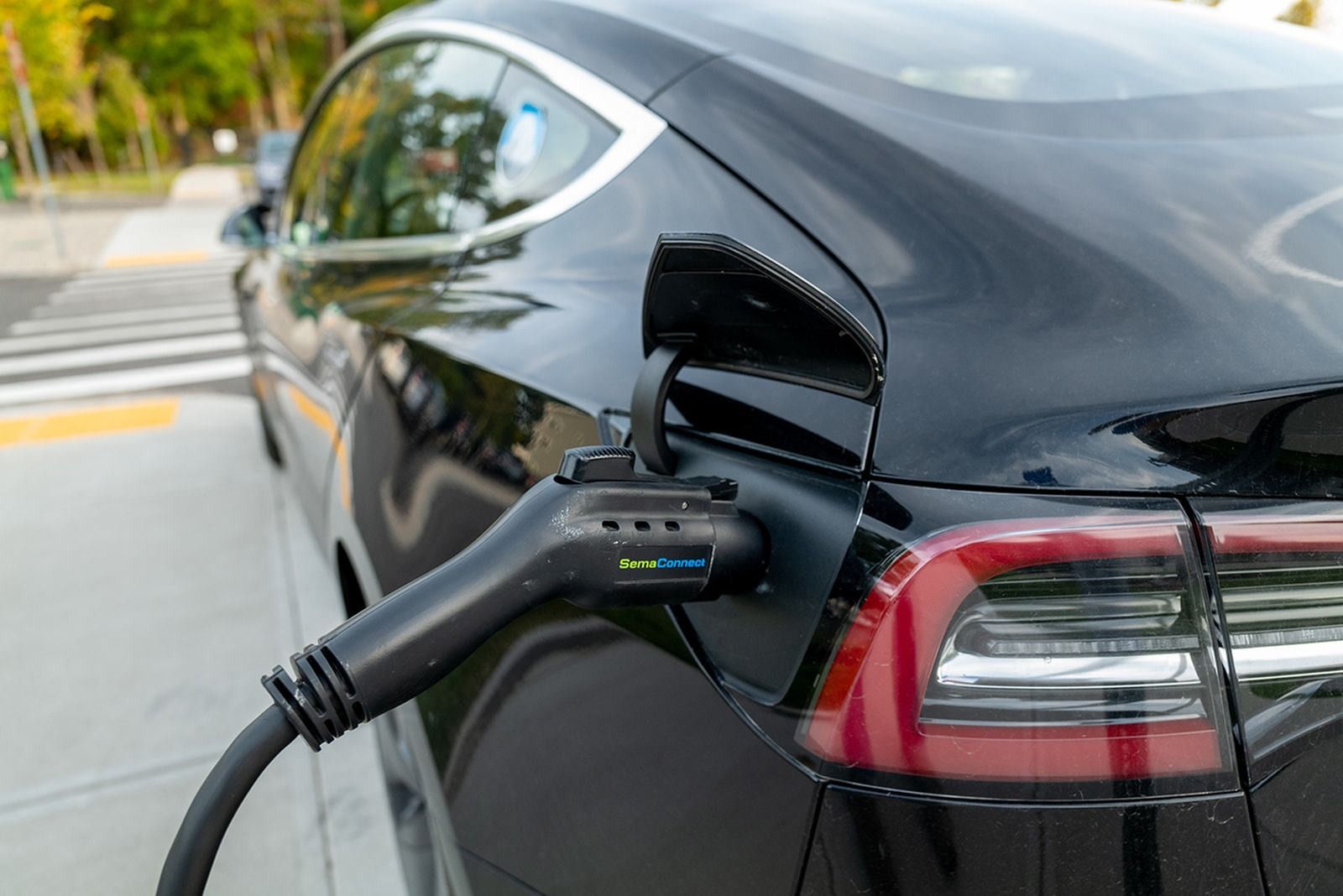 West End Yards apartment community with electric vehicle charging stations.