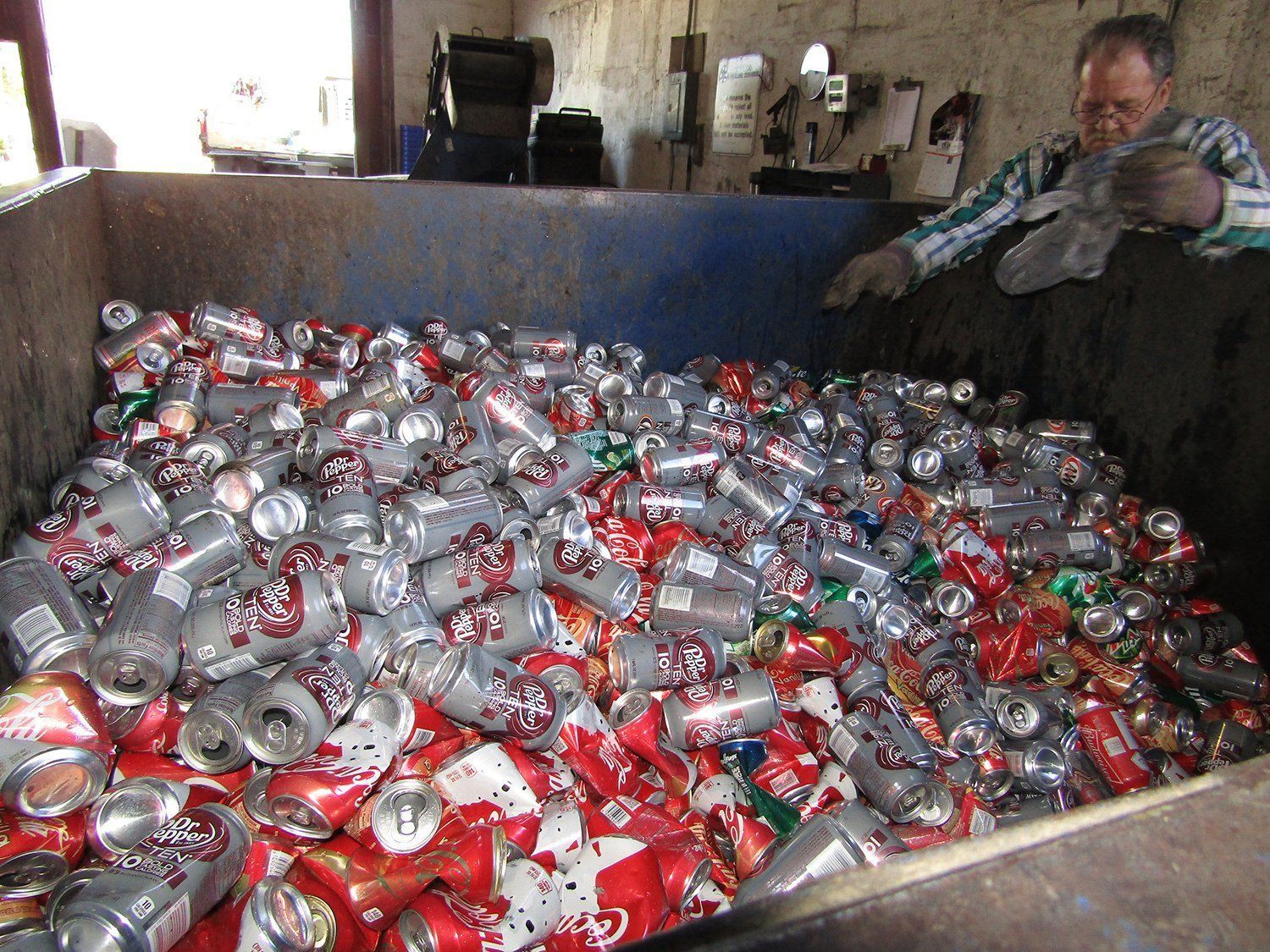 bottle and can recycling