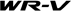 Logotipo com o texto WR-V.