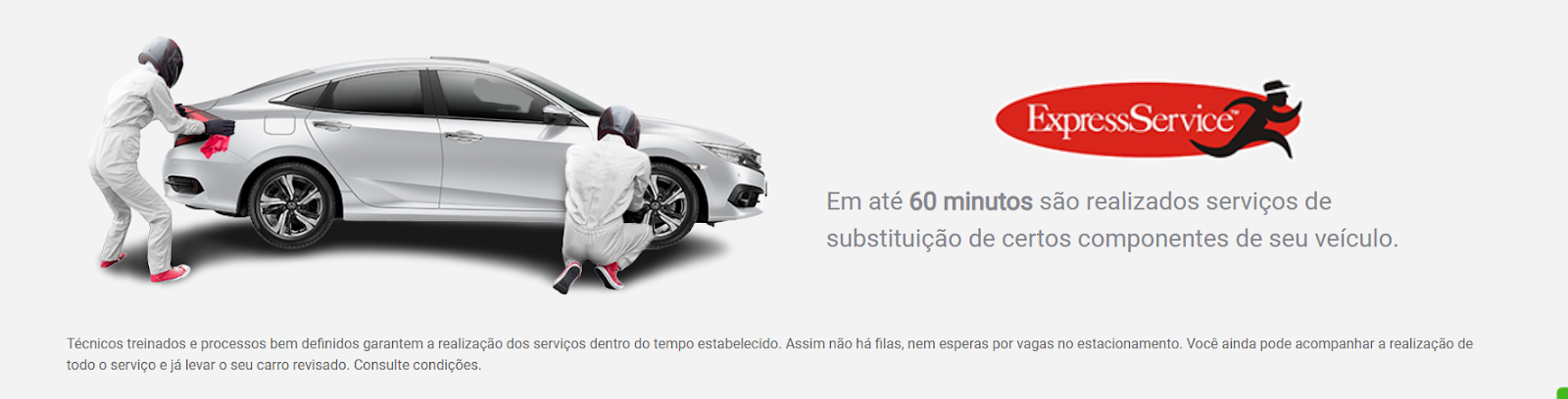 Uma pessoa de uniforme branco empurra um carro em direção a uma ovelha com o logotipo 