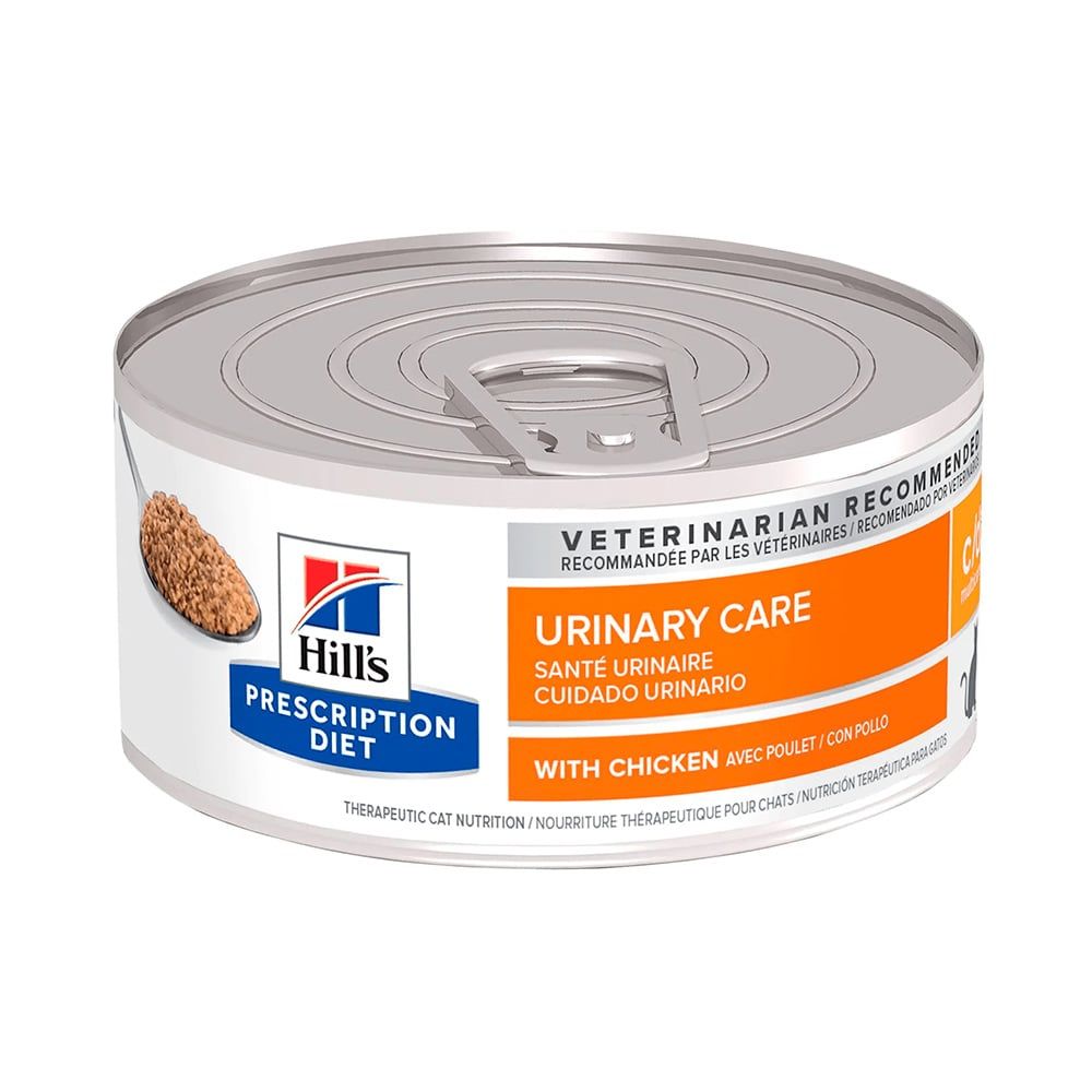 Alimento enlatado para gatos Hill's Prescription Diet Urinary Care con pollo.