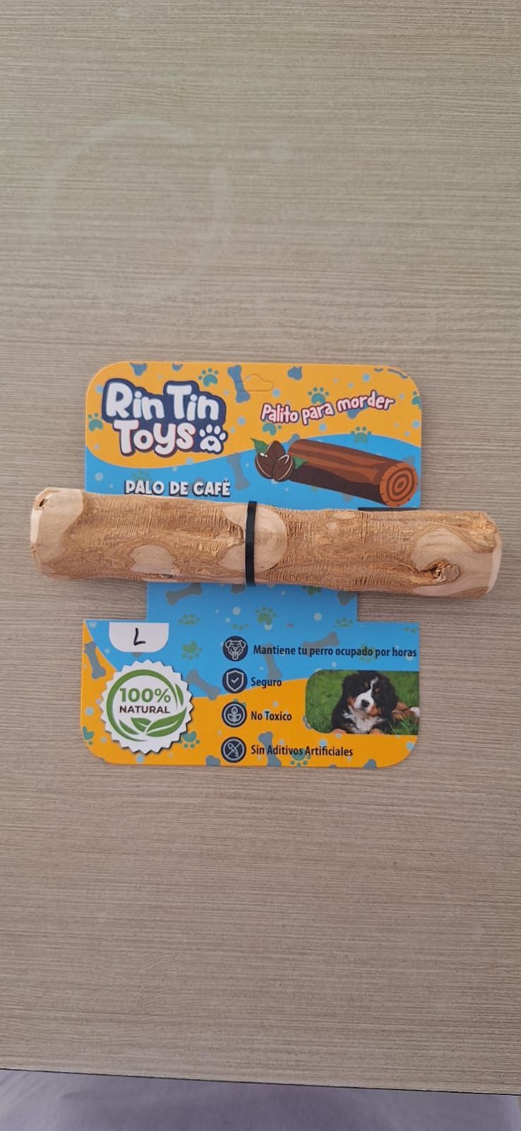 Juguete masticable para perros con embalaje etiquetado 