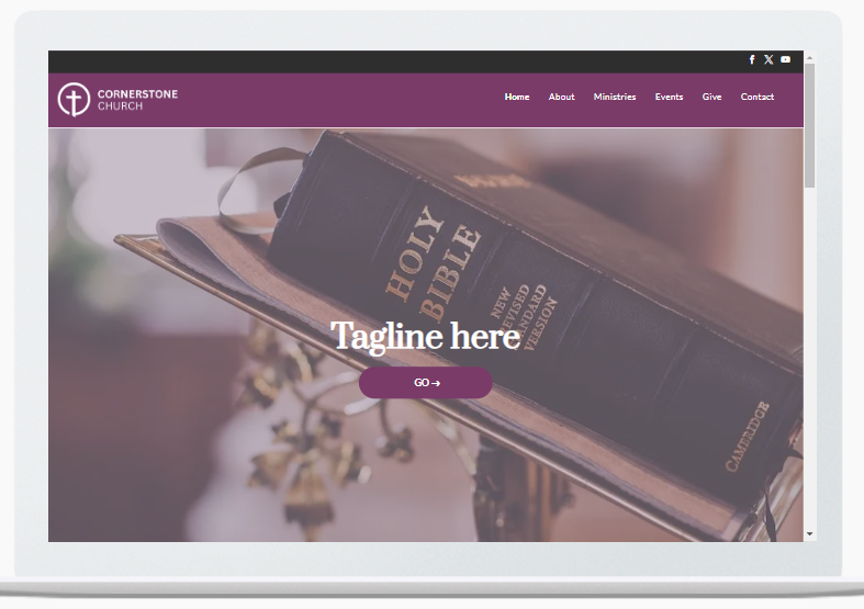 A tablet with a holy bible on the screen