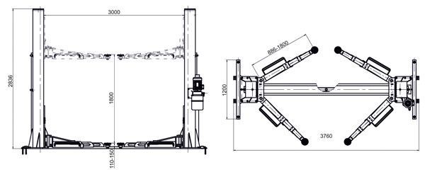 Dama Two Post Lift Design