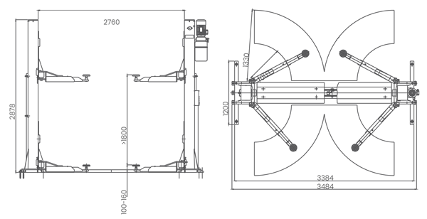 Dama HDM4.0T
Two Post Lift Design