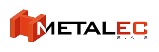 Un logotipo rojo y negro para Metalec Bas