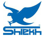 Blue stylized eagle logo above the word