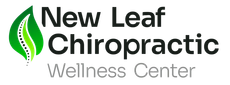 New Leaf Chiropractic Wellness Center logo with green leaf icon and black and gray text