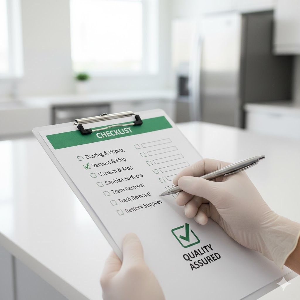 Person in gloves filling out a 