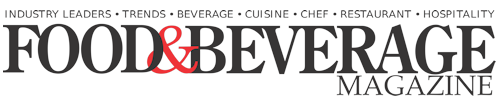 Food & Beverage Magazine logo with black serif text, red ampersand, and small gray tagline above