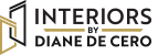 Logo reading “Interiors by Diane De Cero” with a stylized gold and black monogram.