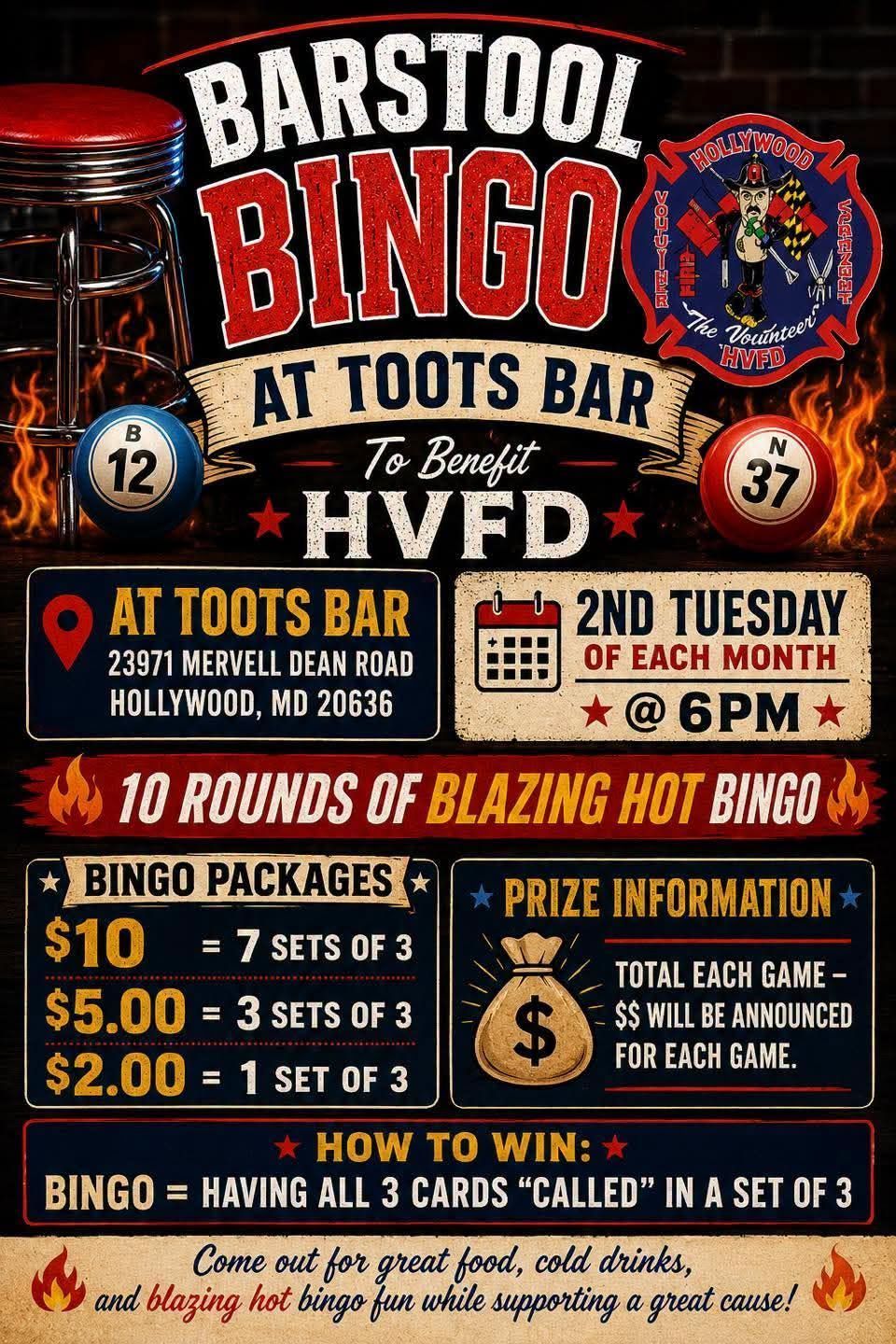 barstool bingo at toot bar
