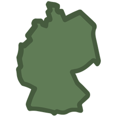 Icon mit der Deutschlandkarte. Es symbolisiert das Liefergebiet