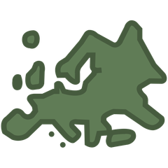 Icon mit der Europakarte. Es symbolisiert das Liefergebiet