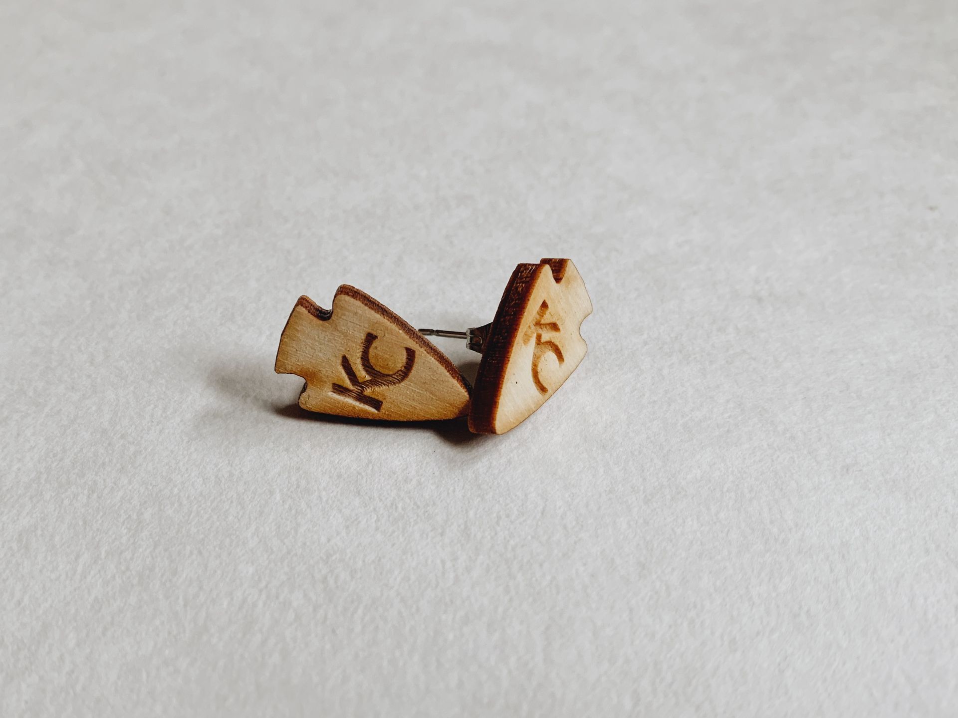 KC football stud earrings