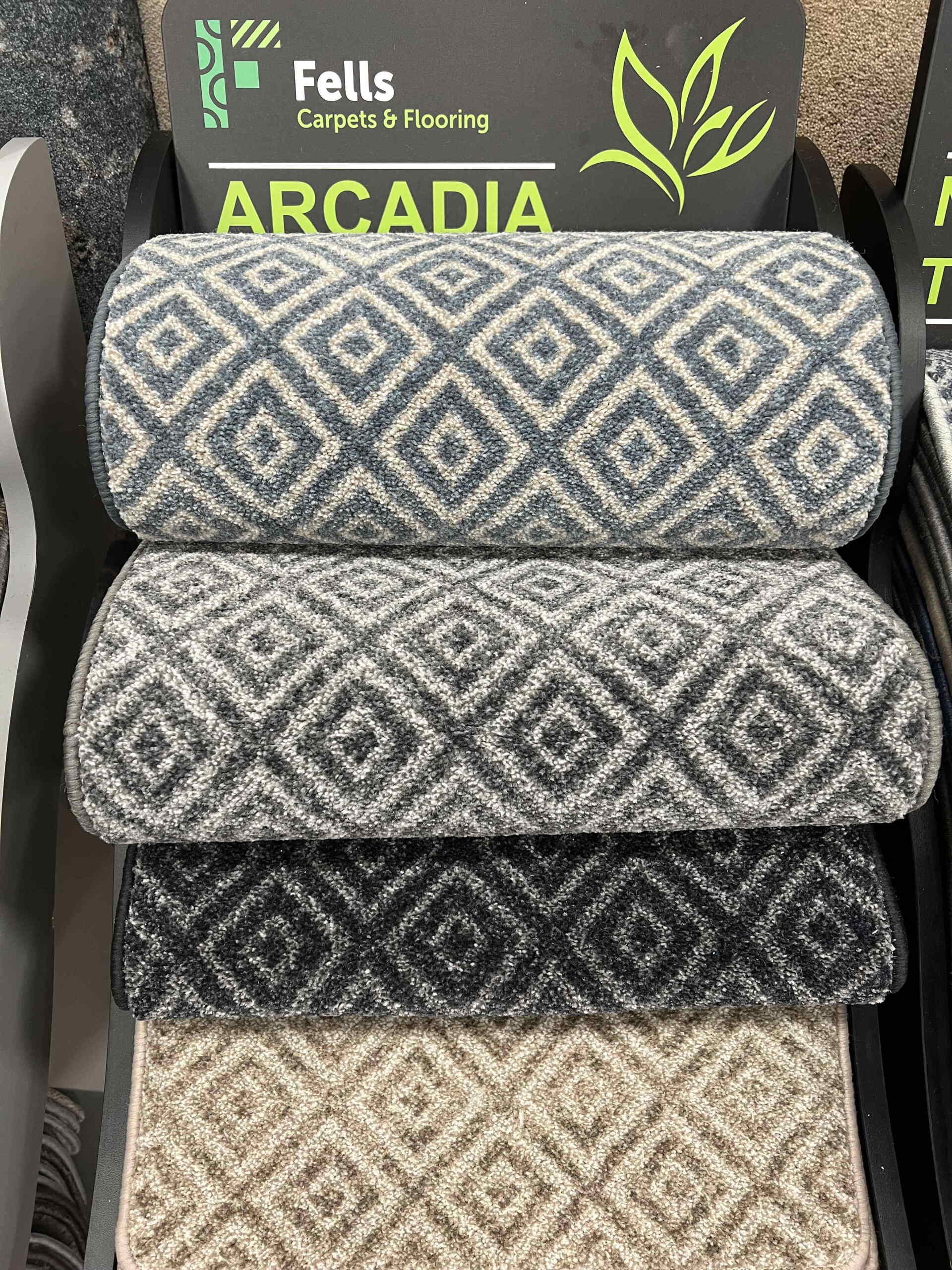 geometric patterned carpet