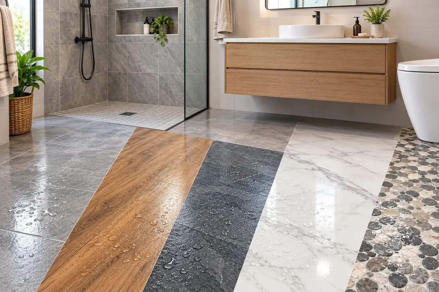 What Bathroom Flooring Materials Should You Avoid