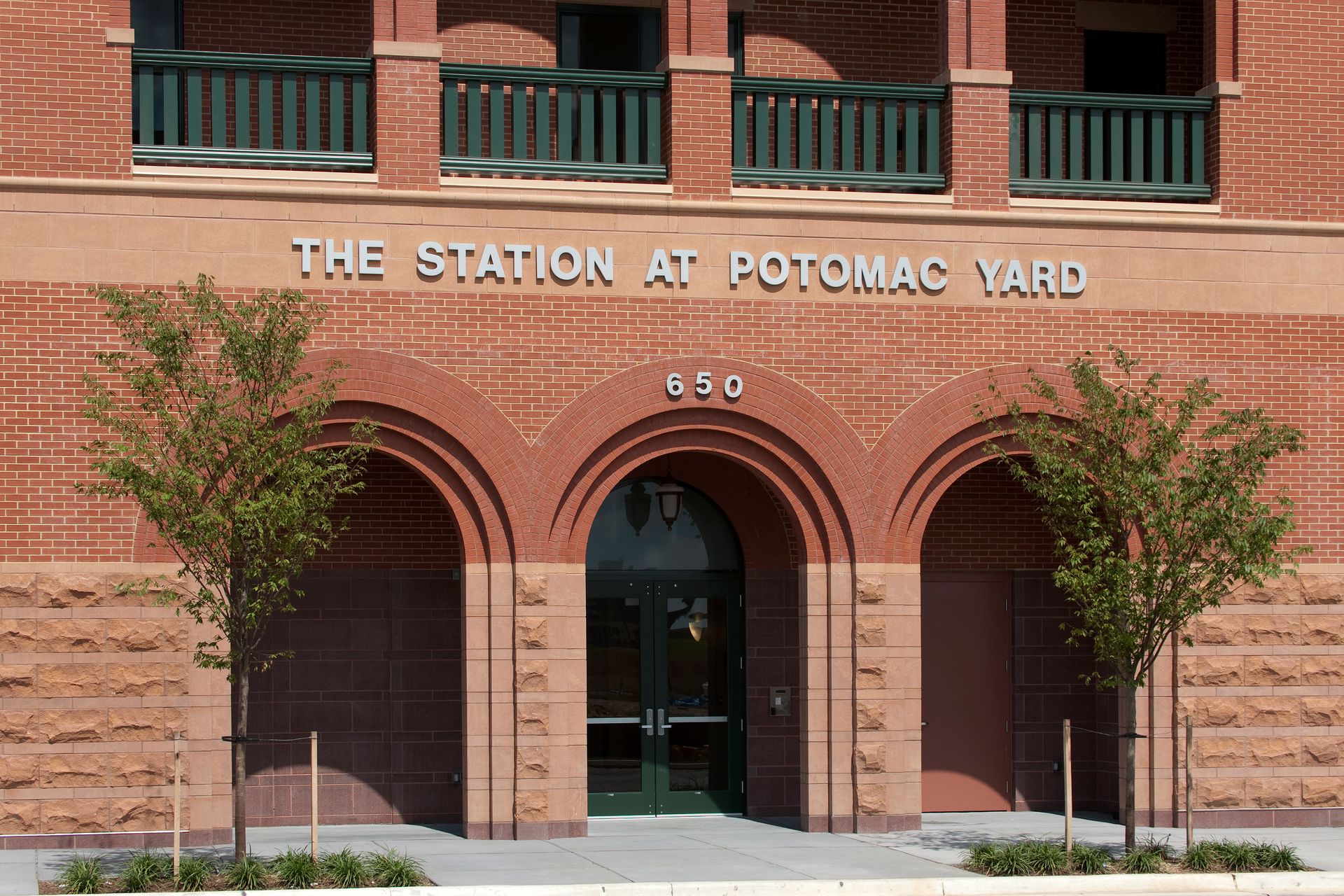 The entrance to the station at potomac yard