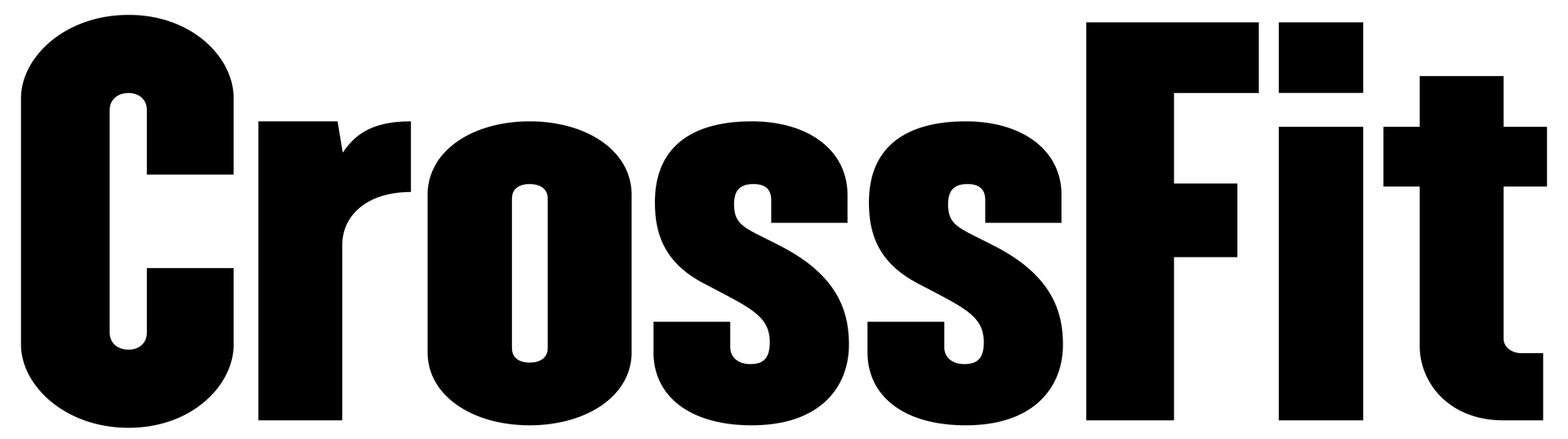CrossFit logo in bold black text.