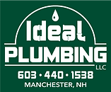 The logo for ideal plumbing llc is green and white.