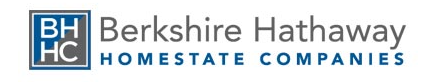 Berkshire Hathaway HomeServices logo with blue and gray text and BHHS monogram icon