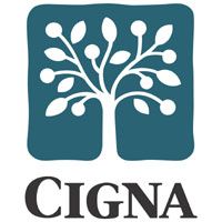 Cigna logo with white tree in a teal square above the word “CIGNA”
