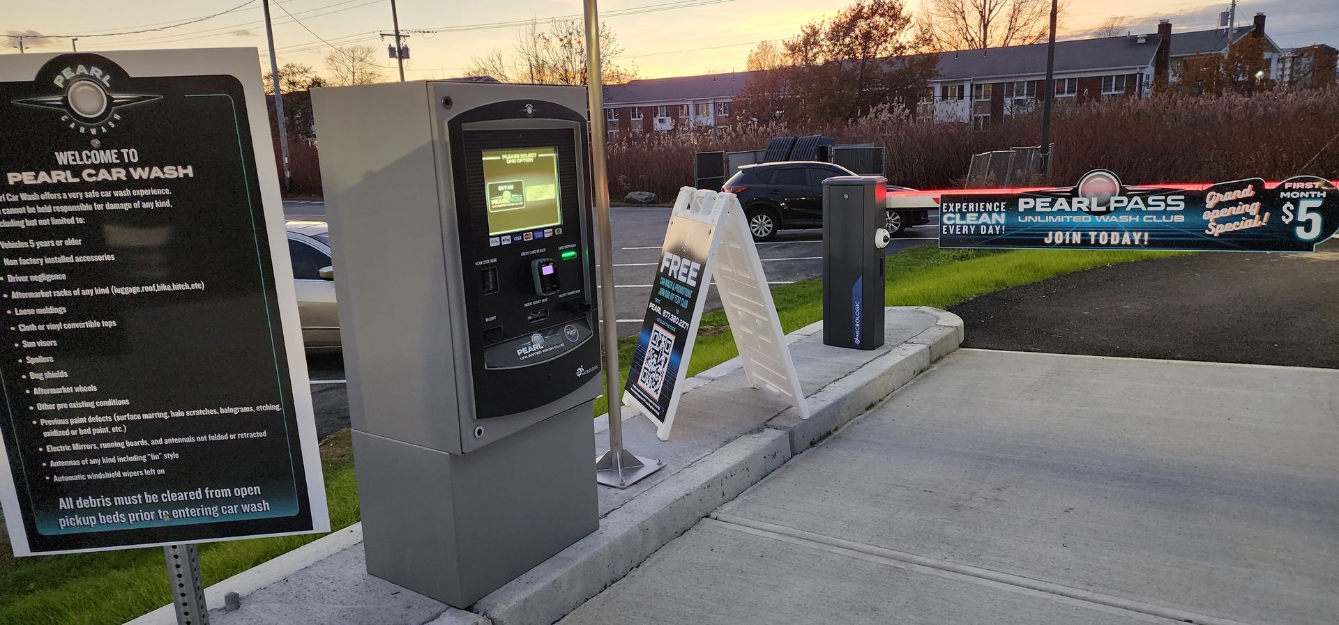 silver car wash pay station