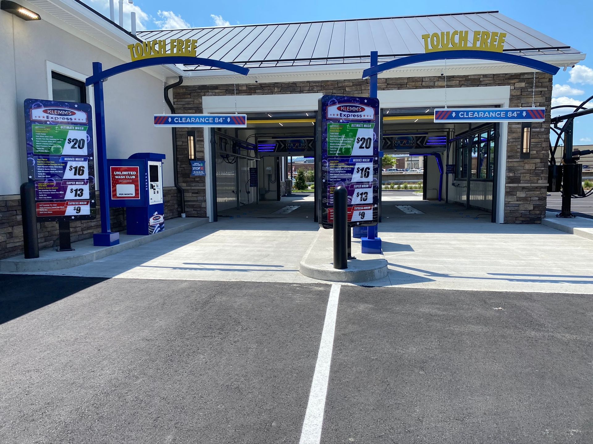 car wash bay enterances