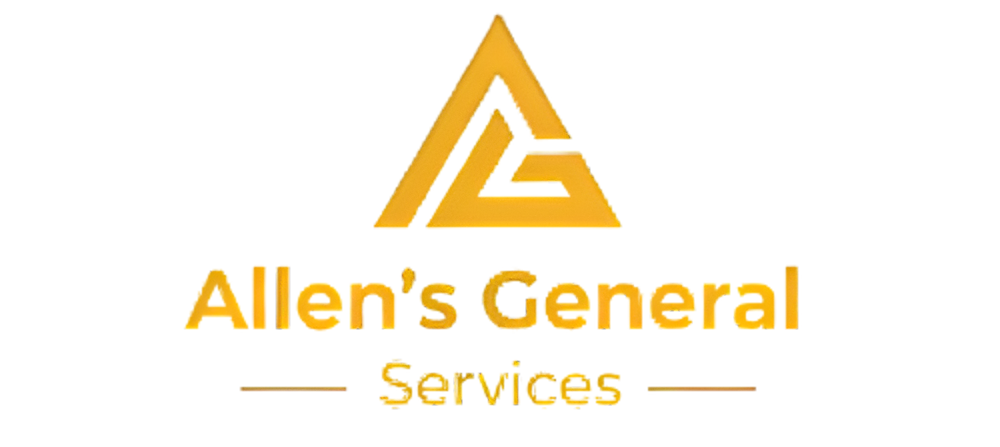 Allen's General Services logo: yellow triangle with 