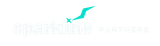 Sparkline Partners logo with a teal lightening bolt and light gray text on a transparent background