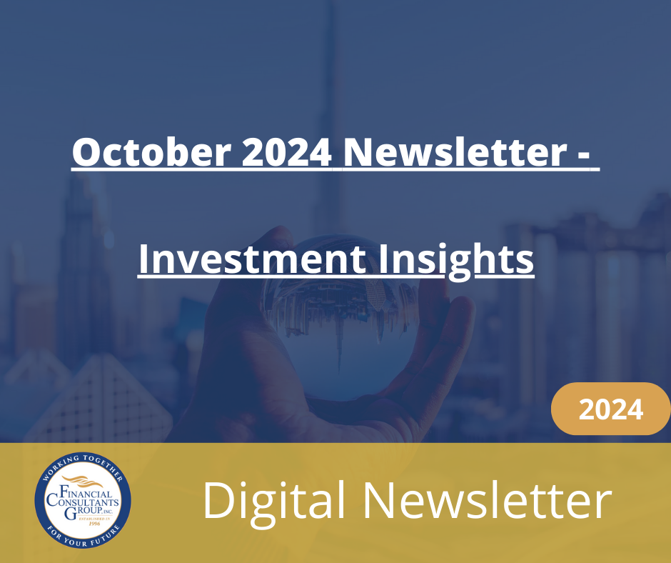 October 2024 newsletter cover: “Investment Insights” and “Digital Newsletter” with 2024 badge