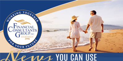 Financial Consultants Group banner with beach scene and “News You Can Use” text