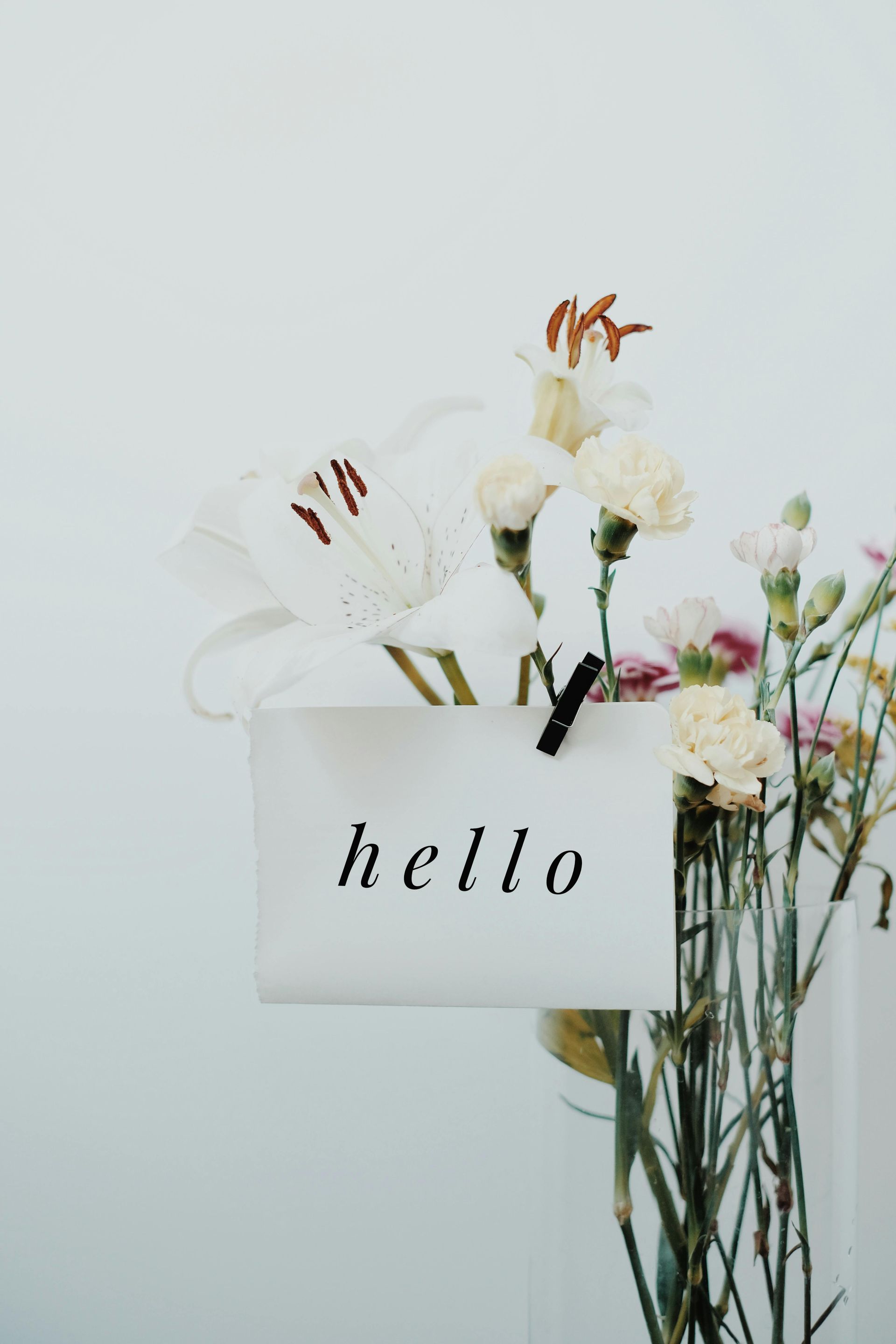 Flowers in vase with 