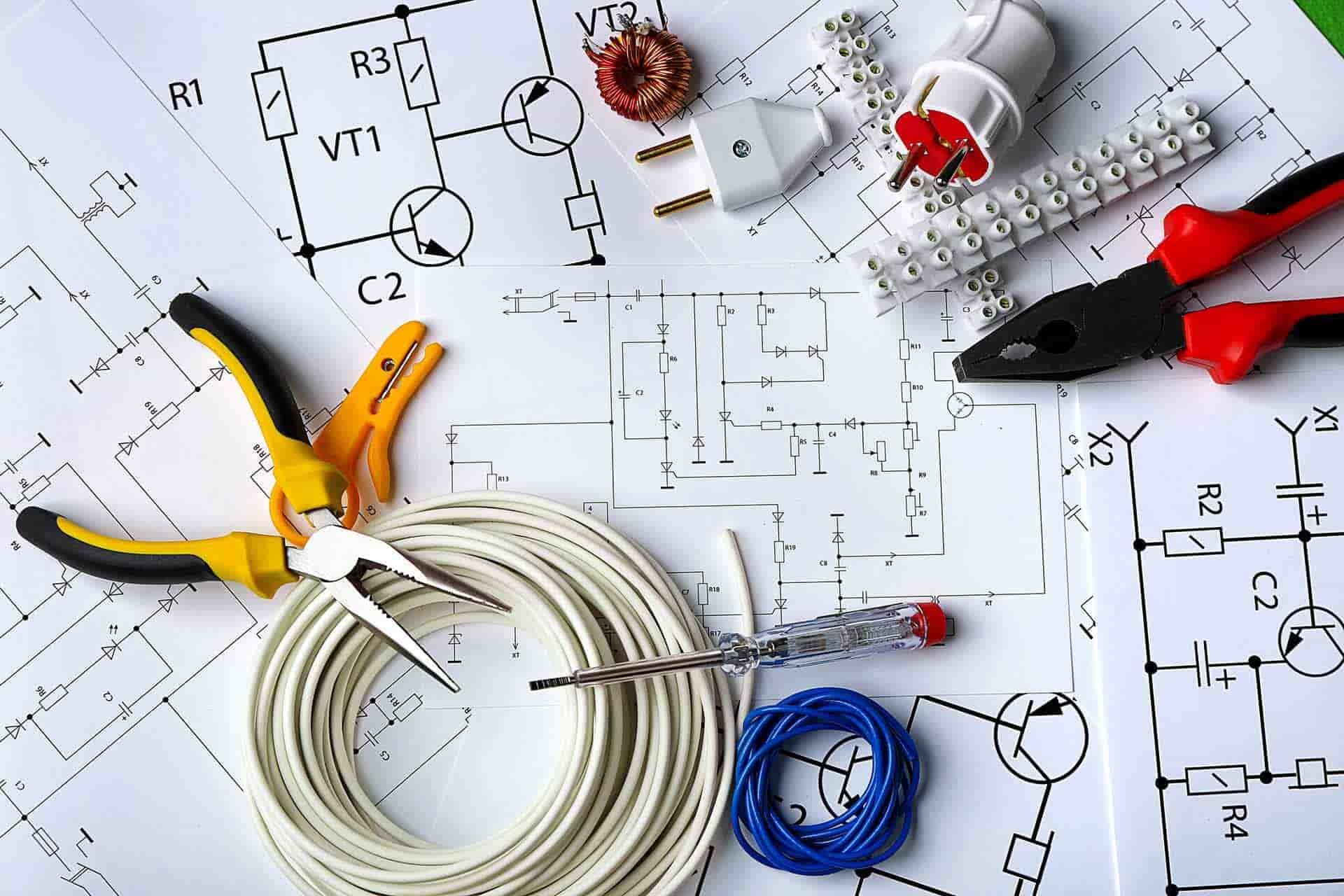 Electrician's Tools and Blueprint — Electrical Solutions in Coolum Beach, QLD