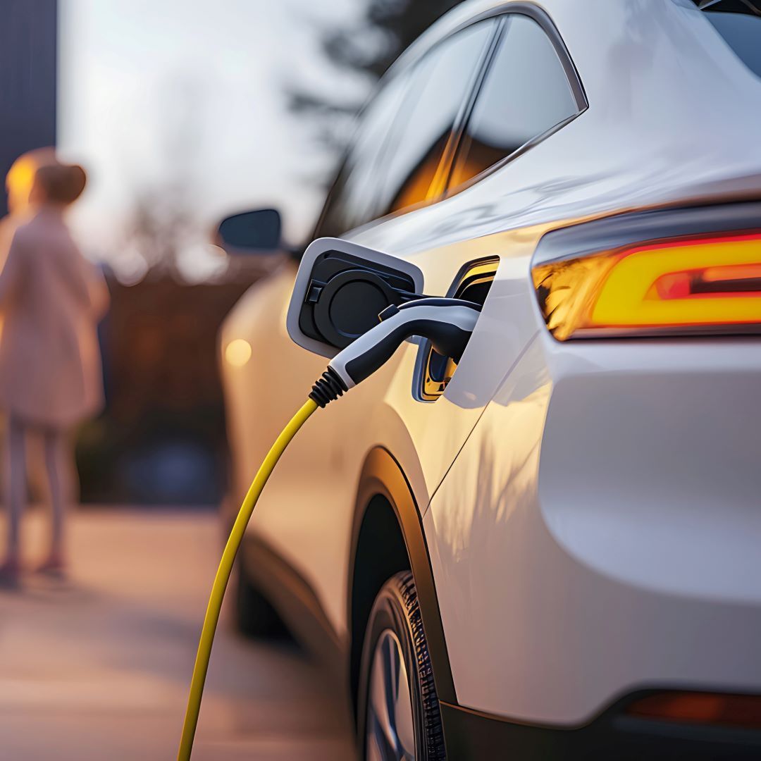 Side-by-side comparison of a hybrid and plug-in hybrid vehicle being serviced at ABC Auto Repair