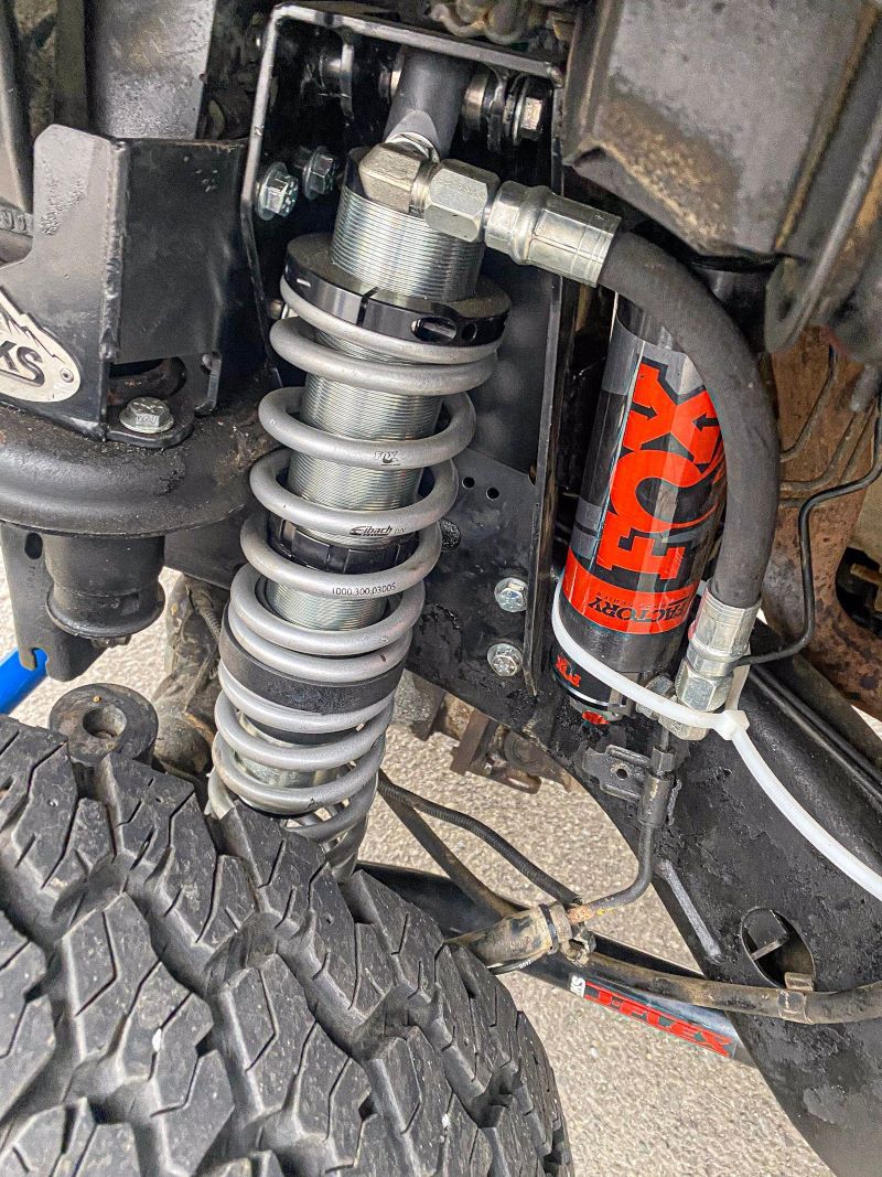 Close-up of sports car suspension system at ABC Auto Repair in Burien