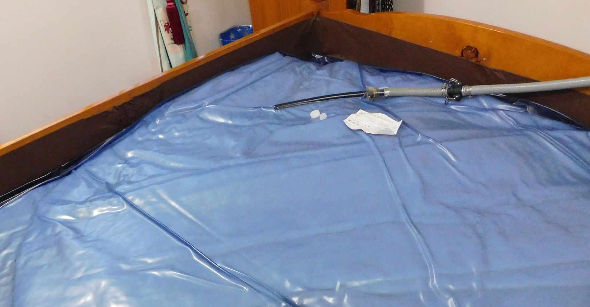 A Plastic Waterbed Partially Filled — Water Works Waterbeds in Chermside, QLD