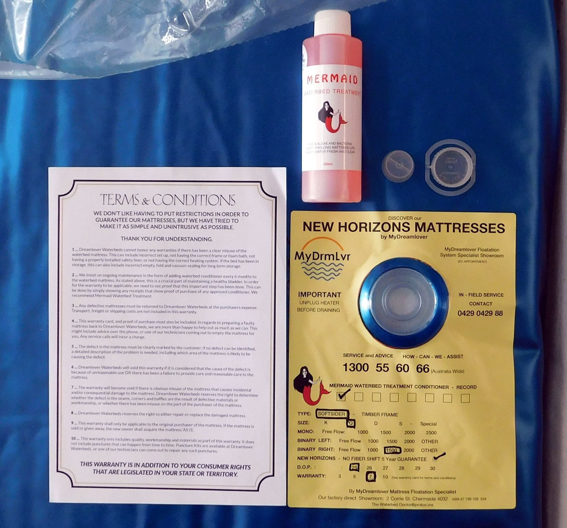 A Waterbed Repair Kit with Paperwork — Water Works Waterbeds in Chermside, QLD