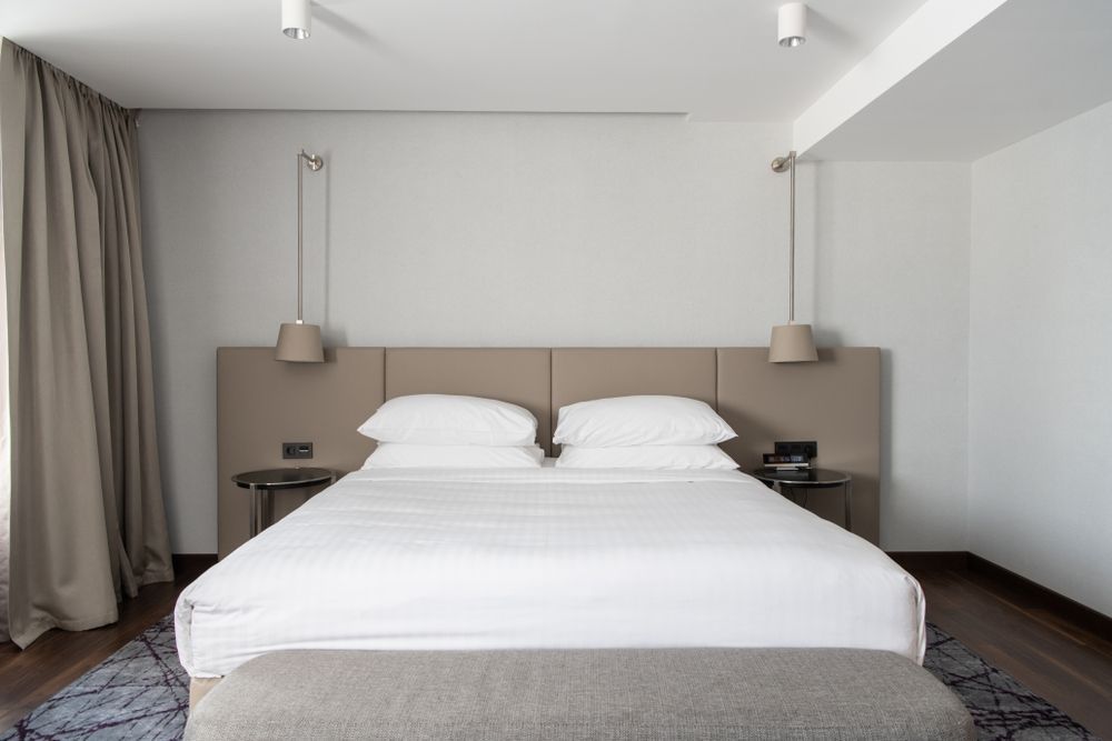 A Modern Bedroom with A Large Bed — Water Works Waterbeds in Chermside, QLD