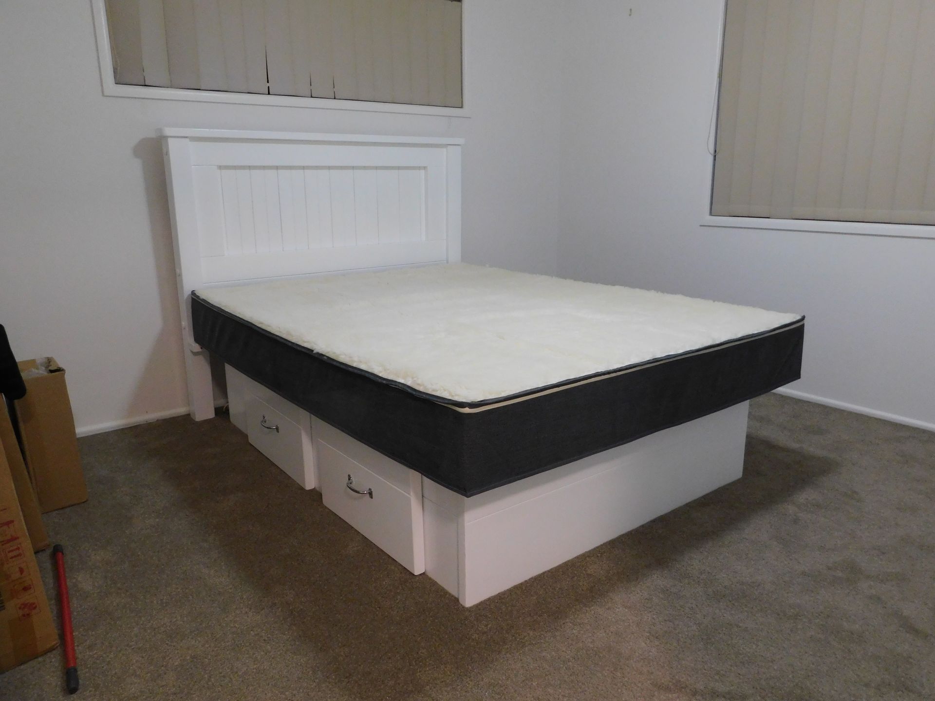 A Bed with Headboard and Drawers — Water Works Waterbeds in Chermside, QLD