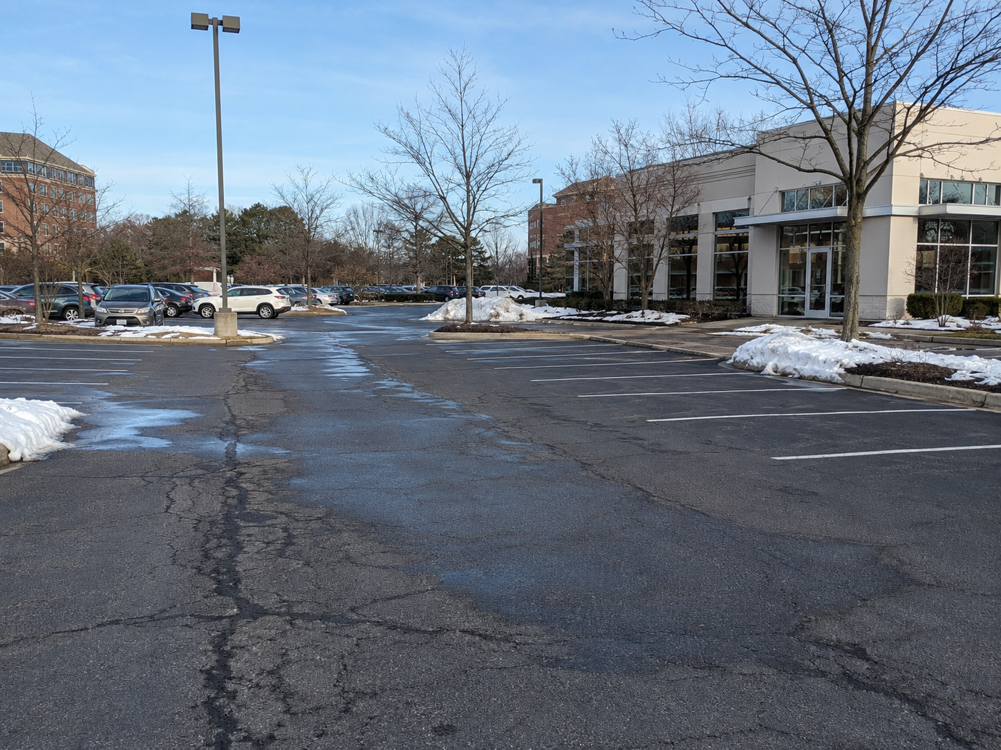 asphalt repair maintenance for winter parking lot cracks in Rockville MD
