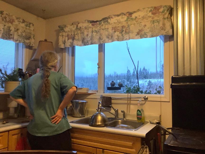 Nick at the kitchen window