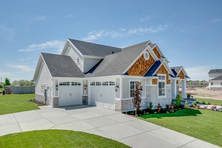 Beautiful new home with big front porch and entry